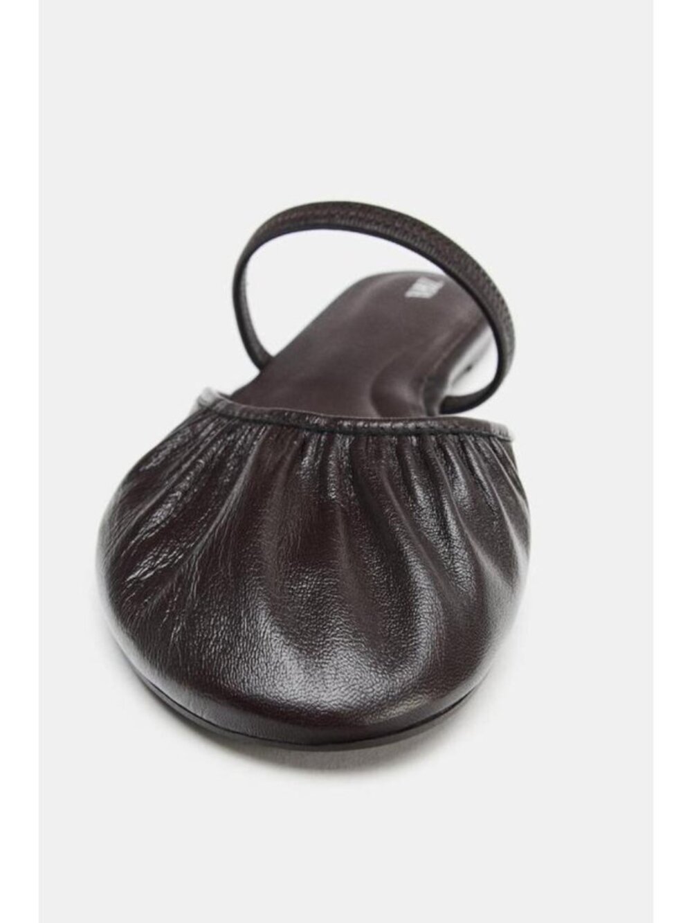 ZARA LEATHER SLINGBACK BALLET FLATS - Picture 5 of 6